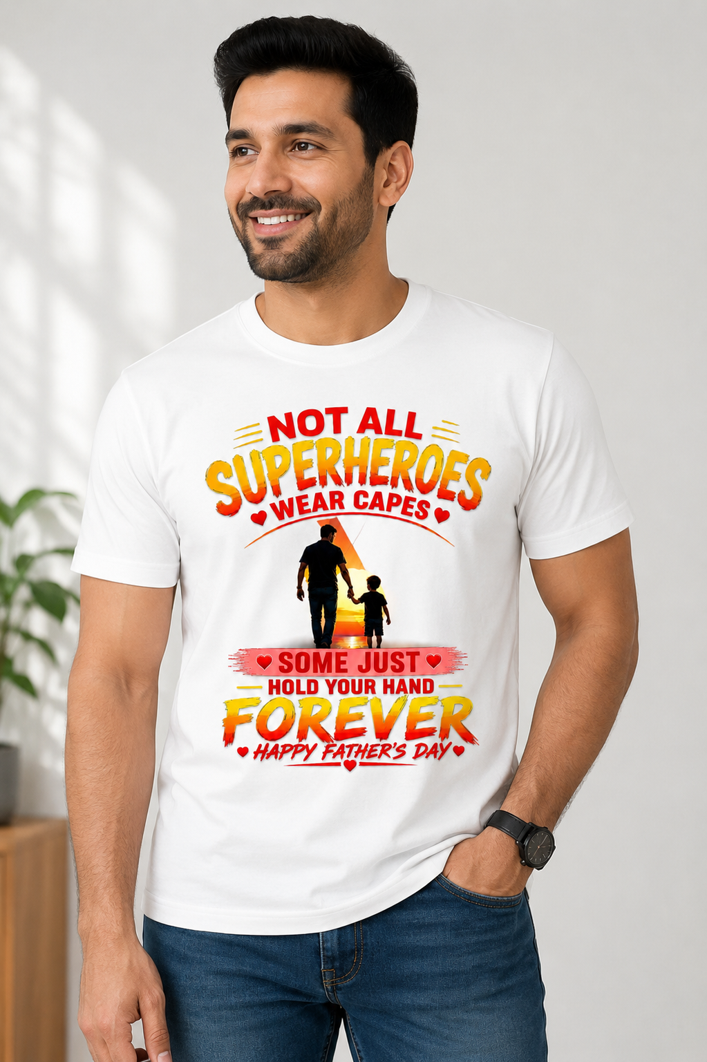 Not All Superheroes Wear Capes Father's Day T-Shirt | Gift for Dad